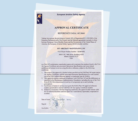 EASA Certificate