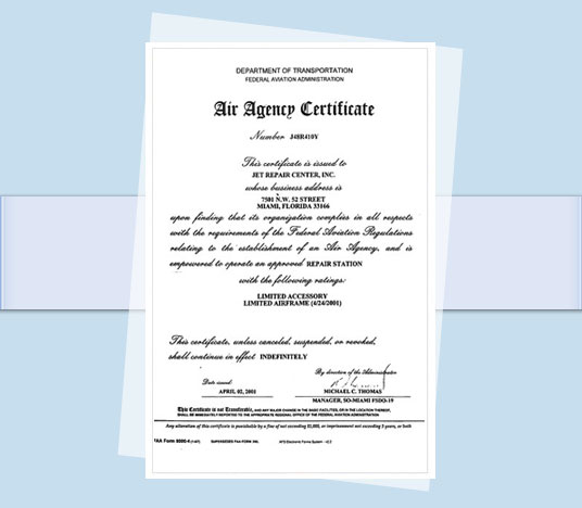 EASA Certificate